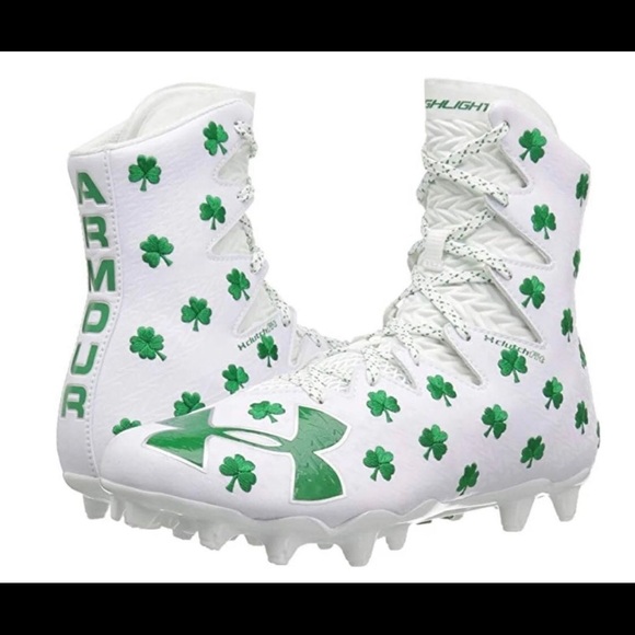 ua limited edition shamrock highlight lacrosse cleats